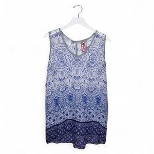 JOHNNY WAS Soft V-neck Rayon Dress or Tunic Lilac Gray - Small